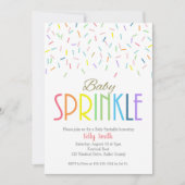 Invitation Bébé Sprinkle, Bébé Garçon, Rainbow Shower Invit (Devant)