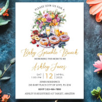 Bébé Sprinkle Brunch Baby shower personnalisé Invi