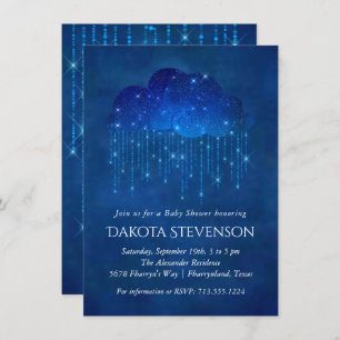 Invitation Bébé Sprinkle Classic Blue   Baby shower Moody