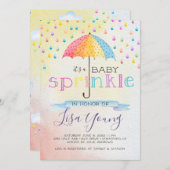 Invitation Bébé Sprinkle Douche (Devant / Derrière)