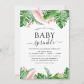 Invitation Bébé Sprinkle Douche Tropical Palm Floral (Devant)