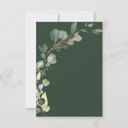 Invitation Bébé Sprinkle Douche Verdure Eucalyptus Vert (Dos)