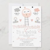 Invitation Bébé Sprinkle Pathway to the Moon rose Grey (Devant)