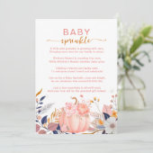 Invitation Bébé sprinkle petite citrouille rose (Debout devant)