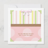 Invitation Bébé sucré Grilles et Baby shower POKA Dot (Dos)