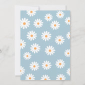 Invitation Bébé super Garçon Daisy les années 70 Baby shower  (Dos)