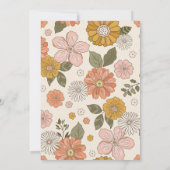 Invitation Bébé Super rétro | Baby shower Floral Boho (Dos)