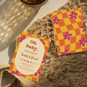 Invitation Bébé super | thème les années 70| Baby shower Flor