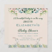 Invitation Bébé sur le chemin Baby shower (Devant / Derrière)