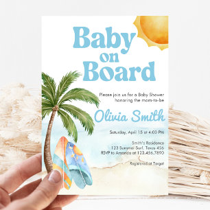 Invitation Bébé surfeur sur la plage Bébé à bord Baby Shower