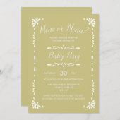 Invitation bébé Talavera mexicaine (Devant / Derrière)