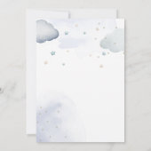 Invitation Bébé Teddy Ours Étoiles Nuages Baby shower (Dos)