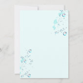 Invitation Bébé Tortue de mer fille sur mesure âge premier an (Dos)