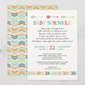 Invitation Bébé tribal saupoudrée d'invitation poème (Devant / Derrière)