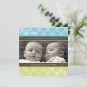 Invitation BÉBÉ TWINS : harmony 3SQ (Debout devant)