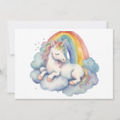 Invitation Bébé Unicorn Baby shower fille (Dos)