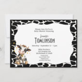 Invitation Bébé Vache sur vache Imprimer Baby shower Invitati (Devant)