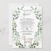 Invitation Bébé verdoyant Douche d'agneau par poste Quarantai (Devant)