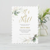 Invitation Bébé verdoyant Douche, Moderne, Aquarelle (Debout devant)