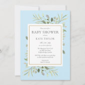 Invitation Bébé vert moderne Douche / Saupoudrer (Devant)