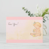 Invitation Bébé vintage (Debout devant)