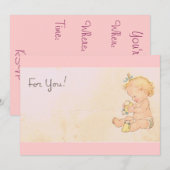 Invitation Bébé vintage (Devant / Derrière)