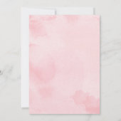 Invitation Bébée douce Fille rousse Pink Gold Floral Baby sho (Dos)