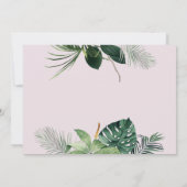 Invitation Bébés Animaux de Safari Douche Rose Jungle (Dos)