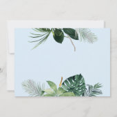 Invitation Bébés Animaux Safari Bleu Garçon Jungle Douche  (Dos)