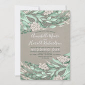 Invitation Bébé's Breath and Greenery Elegant Rustic Mariage (Devant)