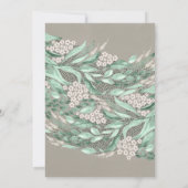 Invitation Bébé's Breath and Greenery Elegant Rustic Mariage (Dos)