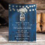 Invitation Bébé's Breath Floral Rustic Marine Grange Mariage<br><div class="desc">Bébé Respiration Floral Jar Rustique Marine Grange Wood Wedding Invitations.</div>