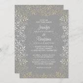 Invitation Bébé's Breath Foil (faux) Mariage (Devant / Derrière)