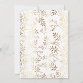 Invitation Bébé's Breath Gold et Fête des mariées blanche (Dos)