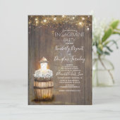 Invitation Bébé's Breath Rustic Lantern Party (Debout devant)