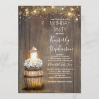 Bébé's Breath Rustic Lantern Pays Anniversaire