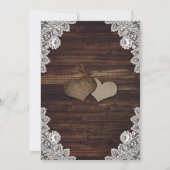 Invitation Bébé's Breath Rustic Wood Lights Lantern Mariage (Dos)