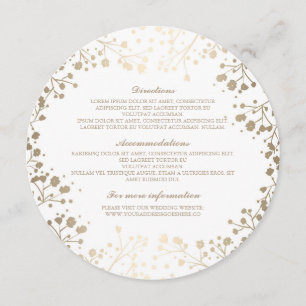 Invitation Bébé's Breath White Détails du Mariage - Informati