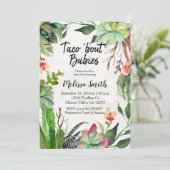 Invitation Bébés d'accès de taco d'invitation de baby shower (Debout devant)