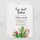 Invitation Bébés d'accès de taco d'invitation de cactus de (Devant)