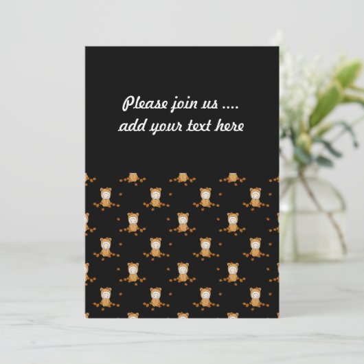 Invitation Bébés d'automne mignons en chute Motif Feuille (Debout devant)