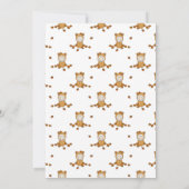 Invitation Bébés d'automne mignons en chute Motif Feuille (Dos)