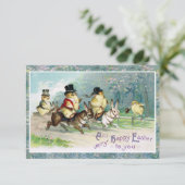 Invitation Bébés en chasse à l'anglais le matin de Pâques' (Debout devant)