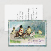 Invitation Bébés en chasse à l'anglais le matin de Pâques' (Devant / Derrière)