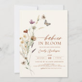 Invitation Bébés fleurs sauvages dans le Baby shower Bloom Tw (Devant)