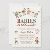 Invitation Bébés mignons Il fait froid dehors Baby shower jum (Devant)