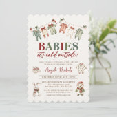 Invitation Bébés mignons Il fait froid dehors Baby shower jum (Debout devant)