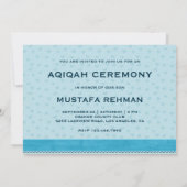 Invitation Bébés mignons Vêtements Bébé Garçon Aqiqah (Dos)