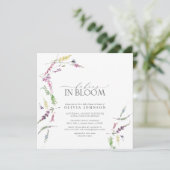 Invitation Bébés Pastel en Fleur Script Fleur Baby Shower (Debout devant)