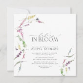 Invitation Bébés Pastel en Fleur Script Fleur Baby Shower (Devant)